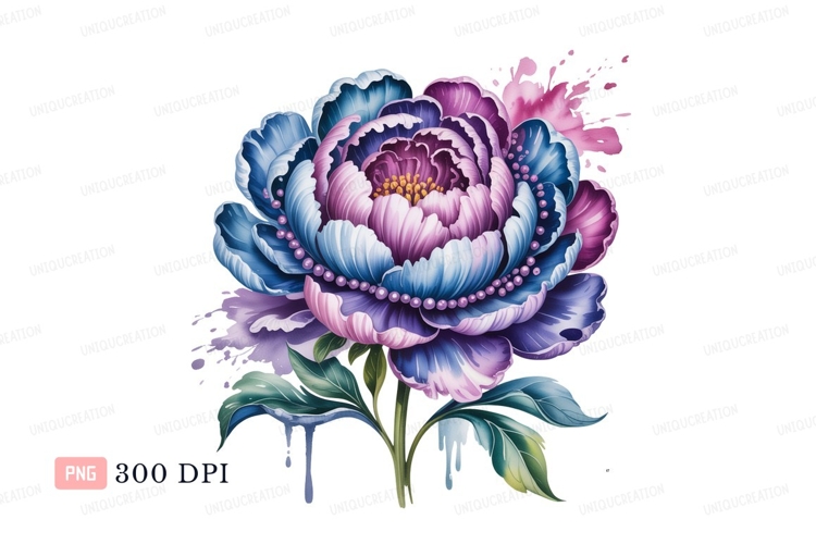 Purple Flower Clipart Image 3