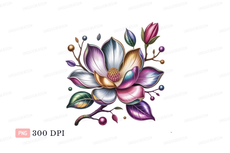 Purple Flower Clipart Image 2