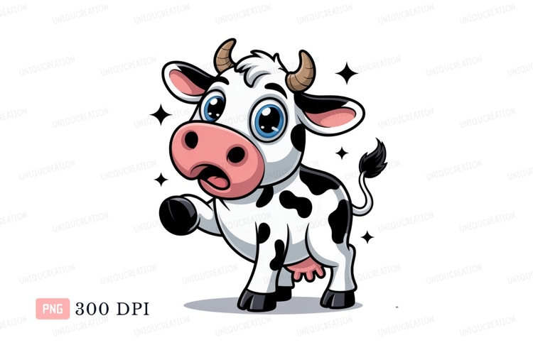 Cute Cartoon Cow Image 20