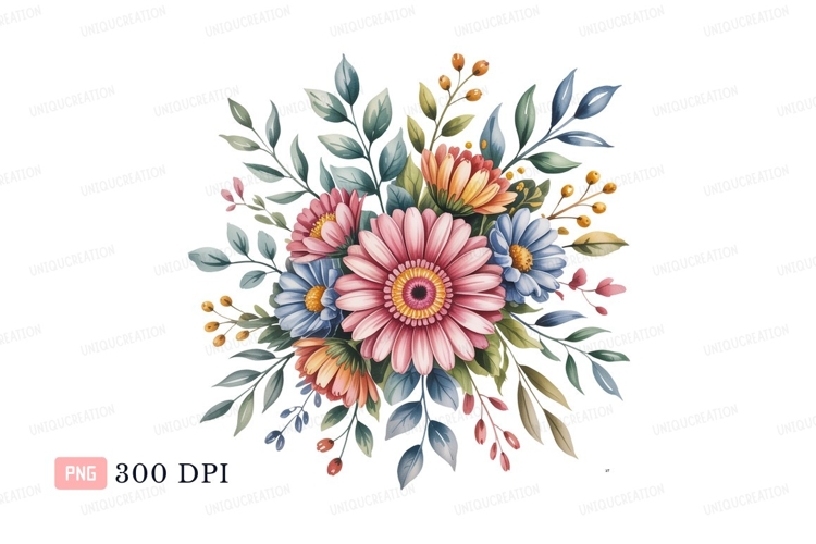Purple Flower Clipart Image 12
