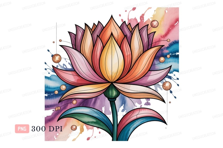 Lotus Flower Clipart Image 3