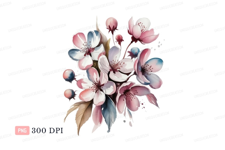 Blue Flowers Clipart Image 8