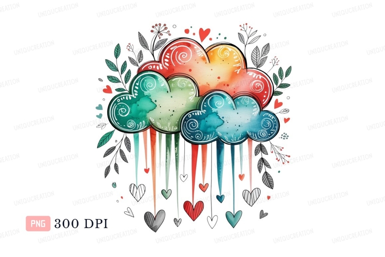 Raining Cloud Clipart Image 6