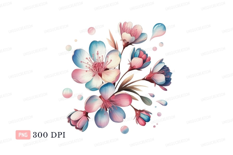 Blue Flowers Clipart Image 18