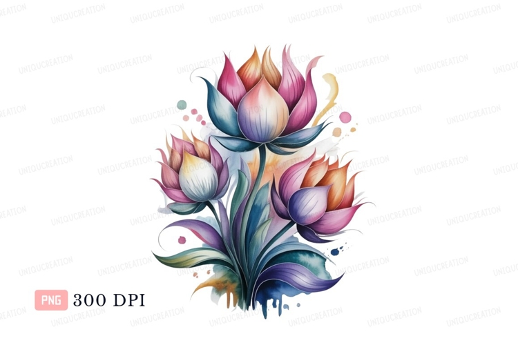 Lotus Flower Clipart Image 17