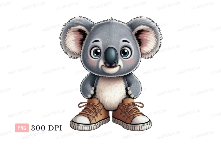 Cute koala wearing sneakers animal cartoon