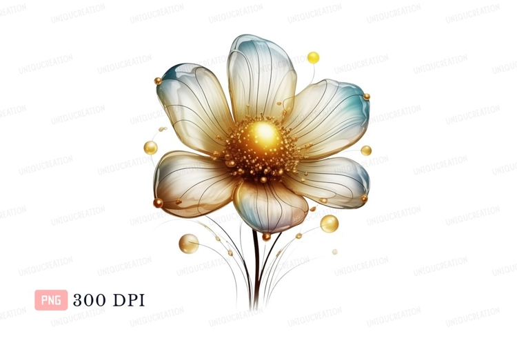 Blue Flower Clipart Image 23
