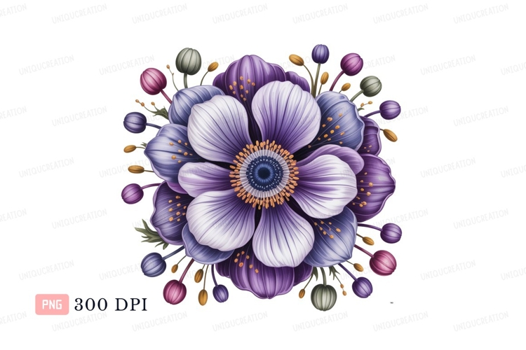 Blue Flower Clipart Image 21