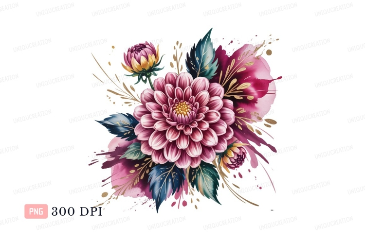 Watercolor Leaves Clipart Image 2