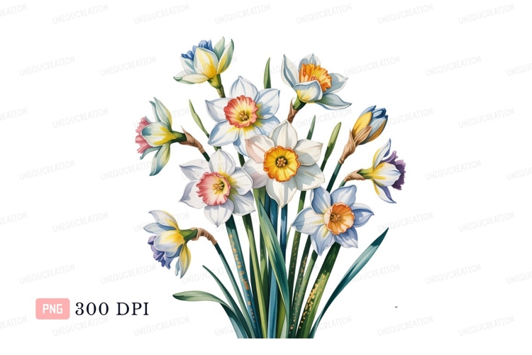 Daffodils Clipart Image 6