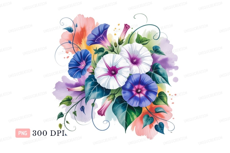 Blue Flowers Clipart Image 11