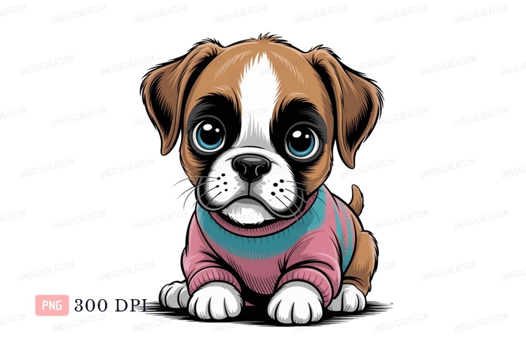 Boxer Dog Clipart Image 8