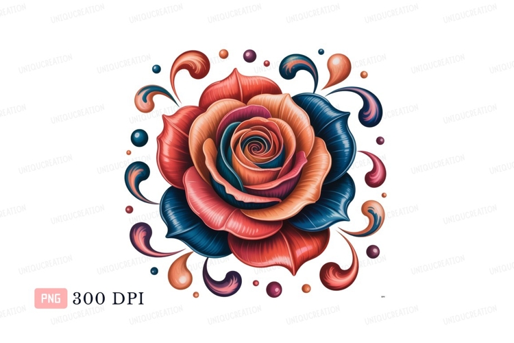 Vibrant Rose Swirls flower petals