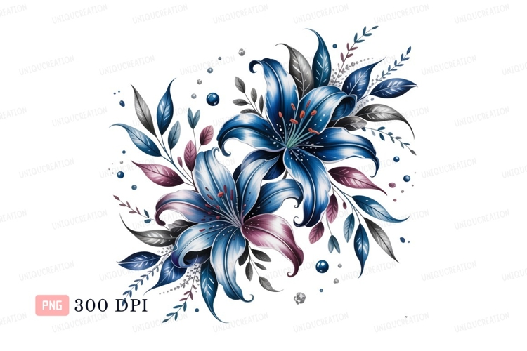 Blue Lilies Floral Arrangement flowers