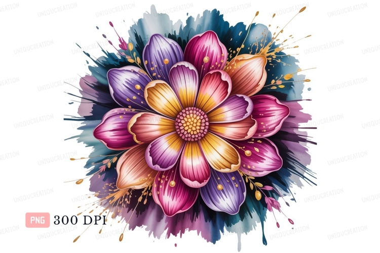 Purple Flower Clipart Image 16