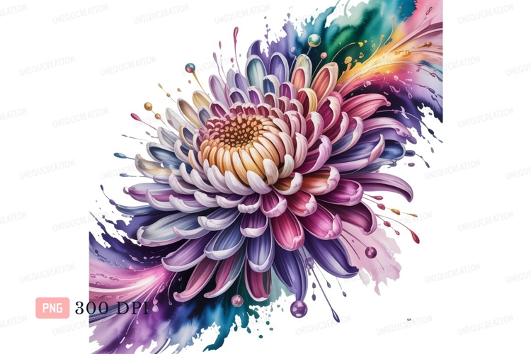 Purple Flower Clipart Image 13