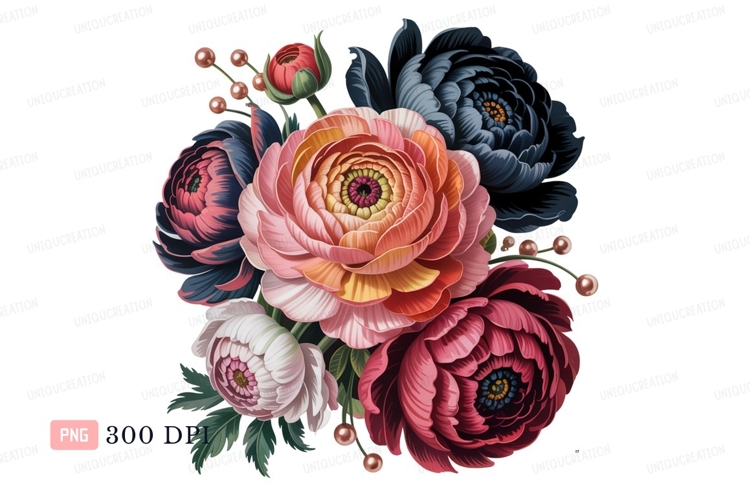 Blue Flowers Clipart Image 13