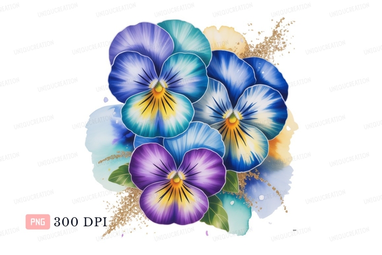 Blue Flowers Clipart Image 24