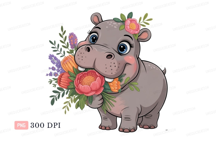 Hippopotamus Clipart Image 14