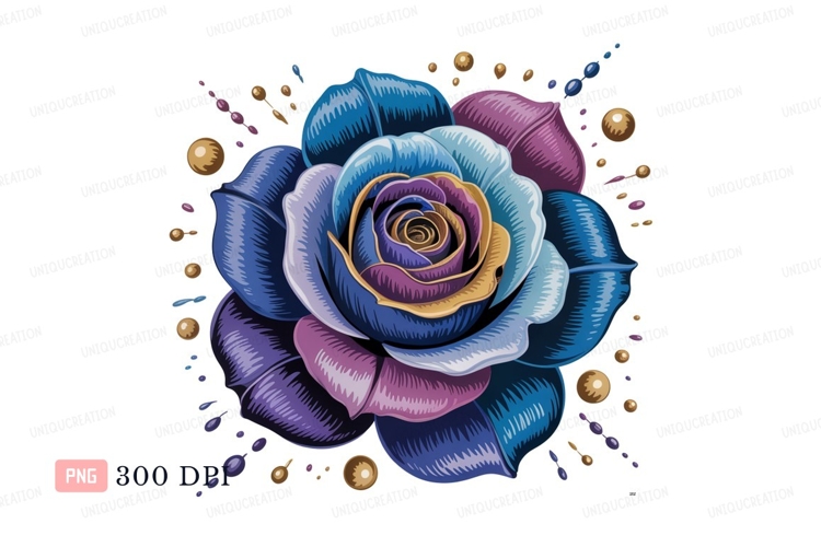 Blue Flower Clipart Image 14