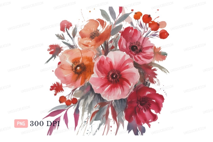 Blue Flowers Clipart Image 13