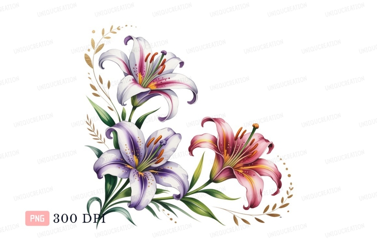 Purple Flower Clipart Image 10