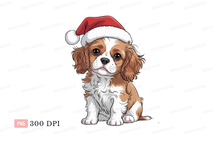 Adorable canine wearing festive headwear puppy christmas