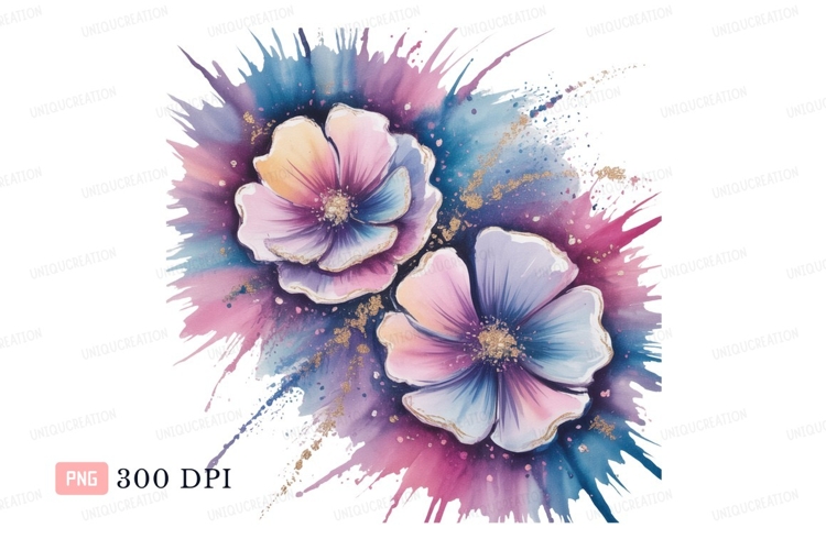 Blue Flowers Clipart Image 8