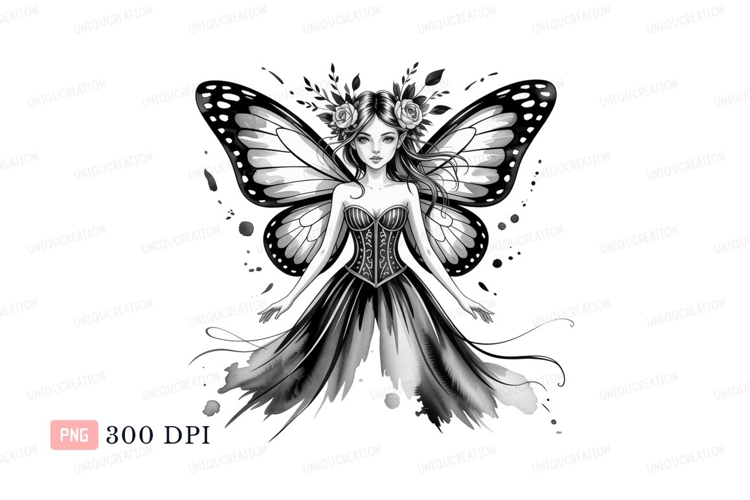 Black And White Butterfly Clipart Image 22