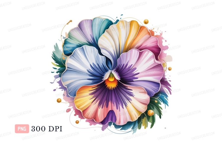 Purple Flower Clipart Image 6