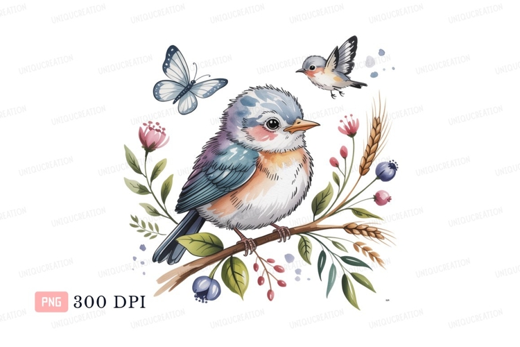 Blue Flowers Clipart Image 9