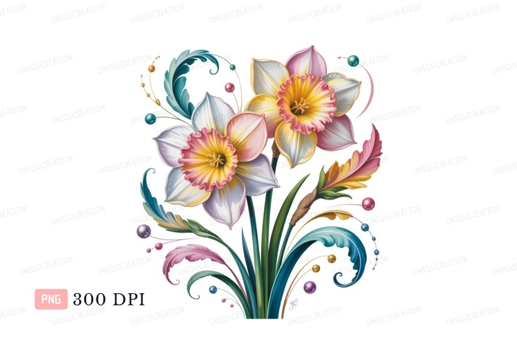 Daffodils Clipart Image 2