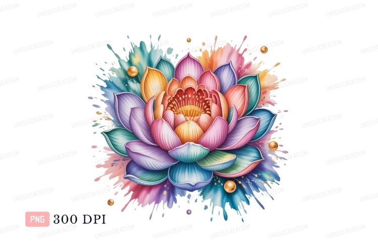 Lotus Flower Clipart Image 19