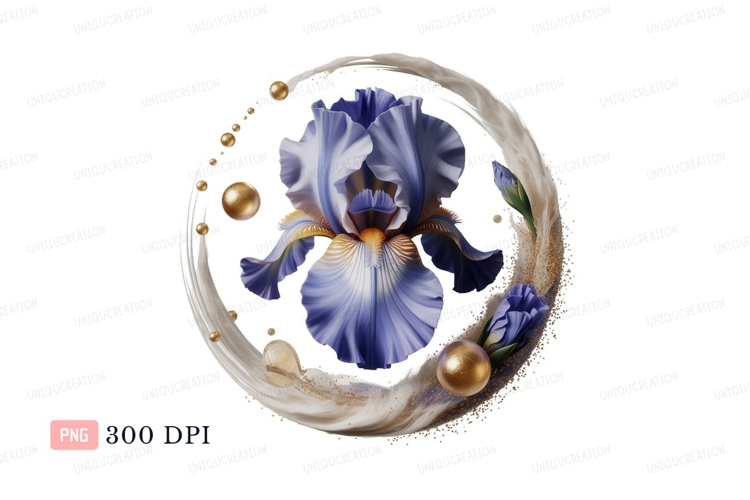 Blue Flower Clipart Image 22