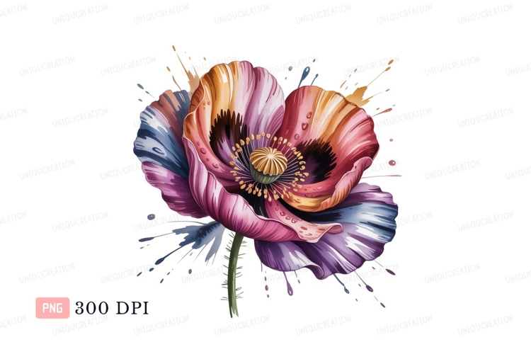 Purple Flower Clipart Image 22