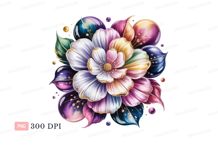 Purple Flower Clipart Image 21