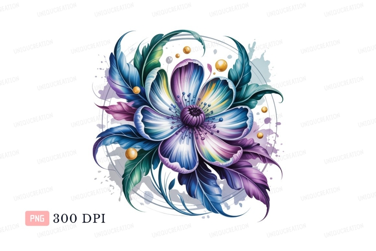 Blue Flowers Clipart Image 18