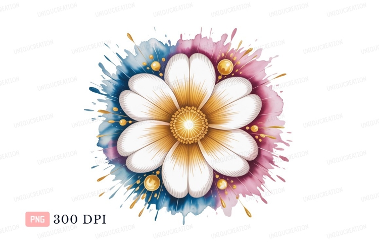 Blue Flower Clipart Image 11