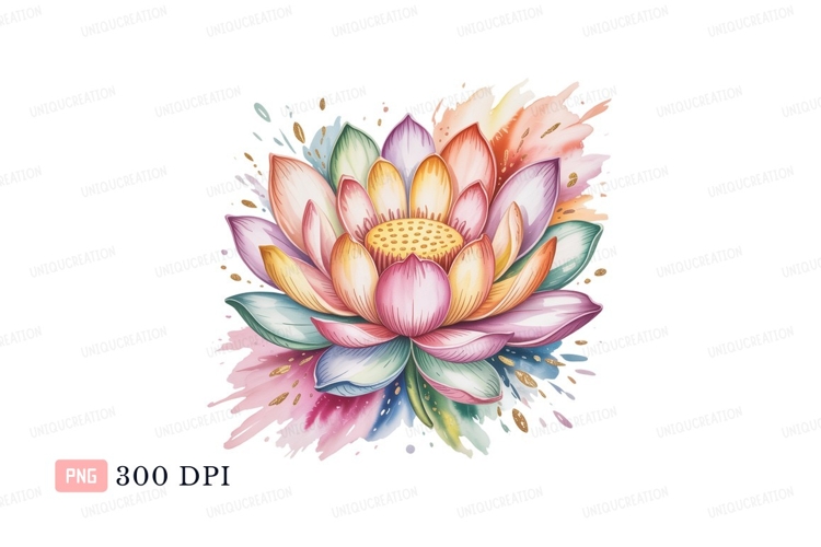 Lotus Flower Clipart Image 16