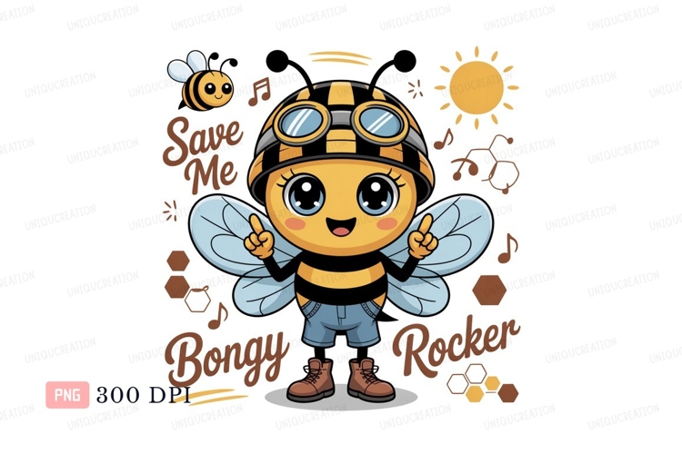 Cute bee character with goggles and shorts insect cartoon
