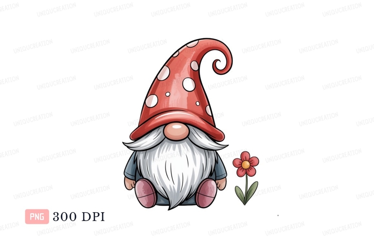 Red Flower Clipart Image 24