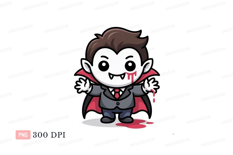 Cute Vampire Clipart Image 4