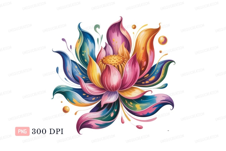 Lotus Flower Clipart Image 13
