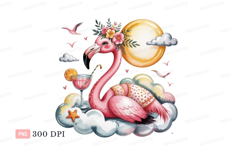 Cute Flamingo Clipart Image 17