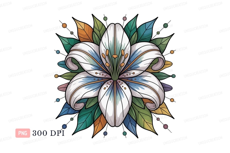 Blue Flower Clipart Image 8