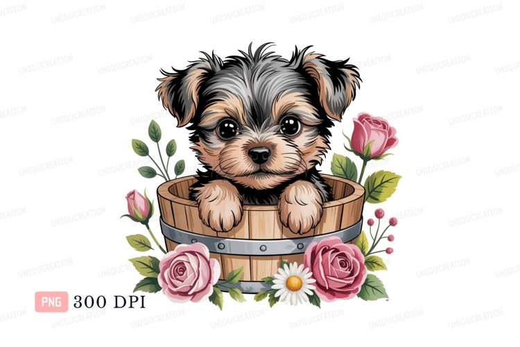 Yorkie Clipart Image 2