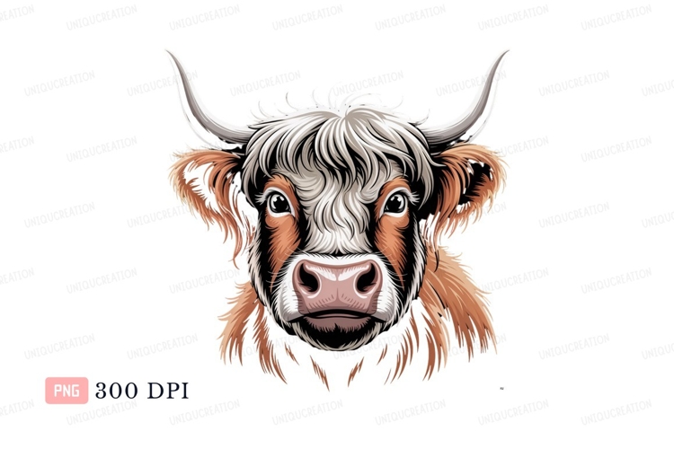 Highland cow portrait animal mammal