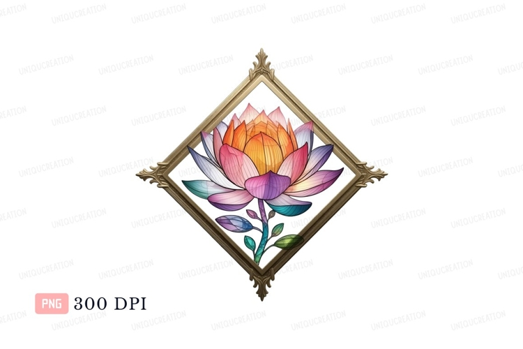 Lotus Flower Clipart Image 6