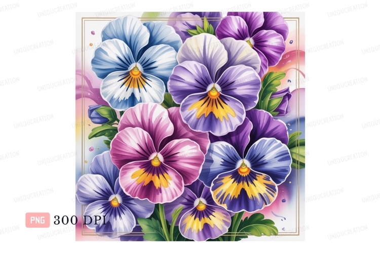 Blue Flowers Clipart Image 24
