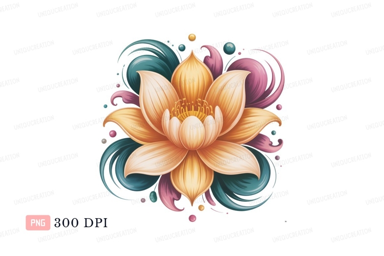 Lotus Flower Clipart Image 7